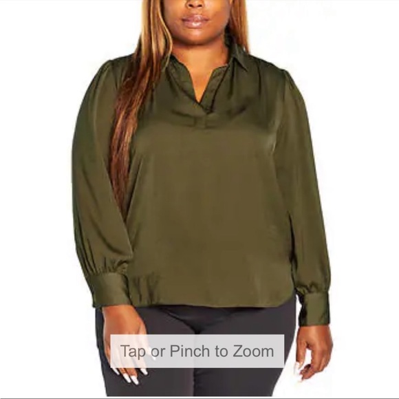Banana Republic Ladies Women Satin Pullover, Green ( Olive ) - Picture 6 of 8